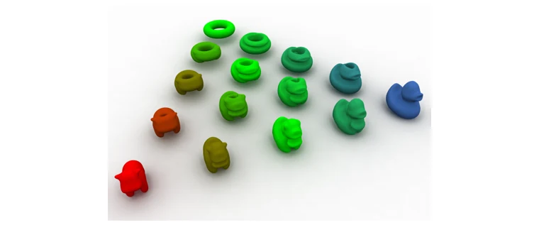 Barycenters of shapes