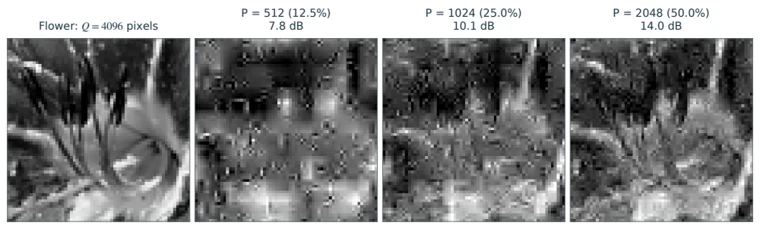 Compressed sensing reconstructions with increasing numbers of measurements